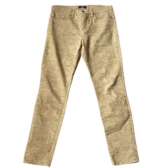 🌺BDG Python Cotton Skinny Pants in Tan/Gold Size 27 x 30 — SUPER FUN!!!🌺 - Picture 2 of 6
